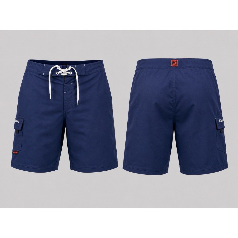 Maui Rippers Board Shorts Trunks WOMENS 12 Cargo Pocket Draw String  NAVY
